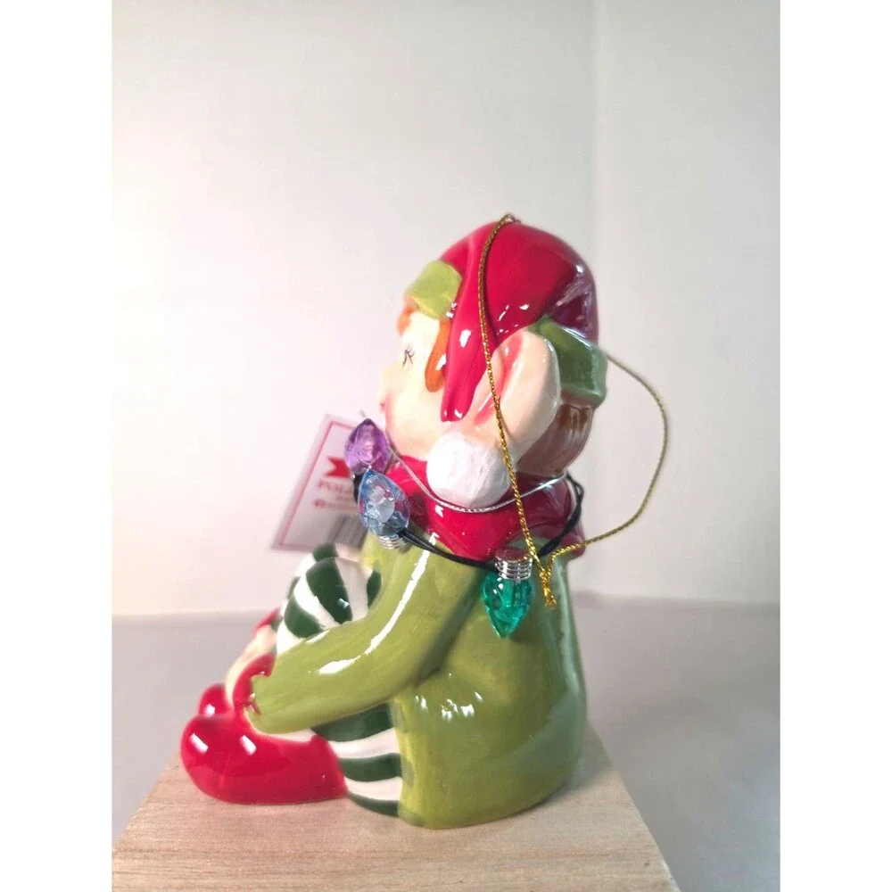 New Mr. Christmas Lighted Elf Christmas Ornament Follow the Magic 5